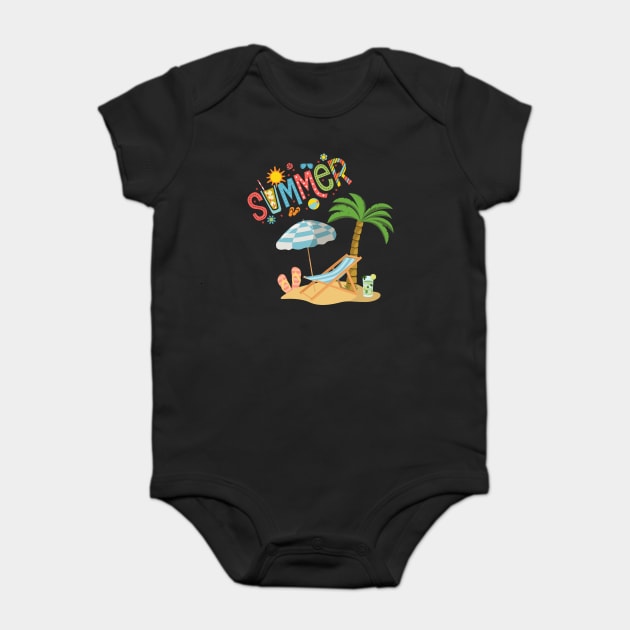 Summer at the beach Baby Bodysuit by Urbanprint